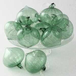 Набор стеклянных елочных игрушек Isola Verde 8 см, 12 шт, подвеска Koopman фото 1