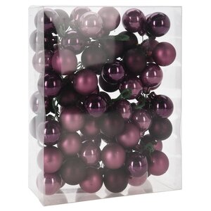 Гроздь стеклянных шаров на проволоке Purple Rain 3 см, 6 шт Koopman фото 1