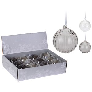 Набор стеклянных шаров "Ледяная феерия", 8 см, 12 шт Koopman фото 1