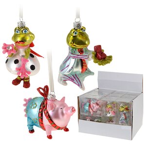 Елочная игрушка Модная Зверушка Лягушка-Невеста 13 см, стекло, подвеска Koopman фото 2
