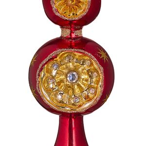 Верхушка на елку Lanberis - Kate 30 см красная, стекло Koopman фото 2