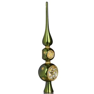 Верхушка на елку Lanberis - Kelso 30 см зеленая, стекло Koopman фото 3