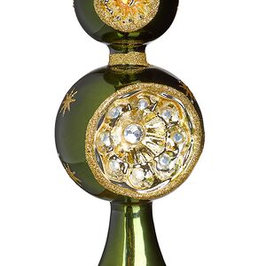 Верхушка на елку Lanberis - Kelso 30 см зеленая, стекло Koopman фото 2