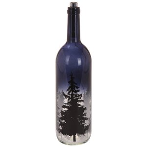 Светильник - бутылка Ночной Лес 35 см синяя на батарейках Koopman фото 2