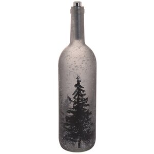 Светильник - бутылка Ночной Лес 35 см дымчатая, на батарейках Koopman фото 2