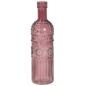 Стеклянная ваза - бутылка Dario 25 см розовая Koopman фото 1
