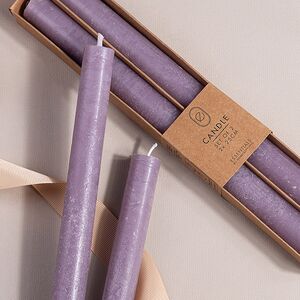 Столовые свечи Ронберг Рустик 25 см, 2 шт, фиолетовые Koopman фото 2