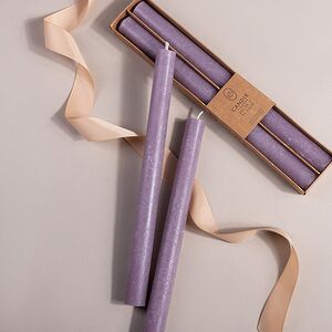 Столовые свечи Ронберг Рустик 25 см, 2 шт, фиолетовые Koopman фото 1