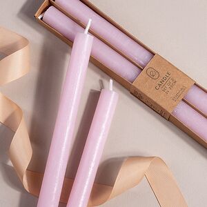 Столовые свечи Ронберг Рустик 25 см, 2 шт, сиреневые Koopman фото 2