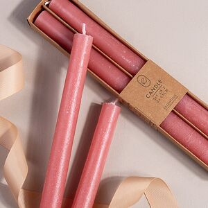 Столовые свечи Ронберг Рустик 25 см, 2 шт, розовые Koopman фото 2