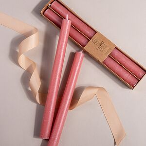 Столовые свечи Ронберг Рустик 25 см, 2 шт, розовые Koopman фото 1