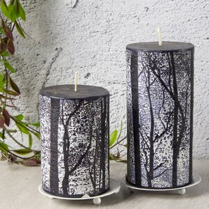 Декоративная свеча Зимний Лес, 100*70 мм, серый Koopman фото 2