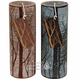 Декоративная свеча Зимний Лес, 190*70 мм, коричневый Koopman фото 1