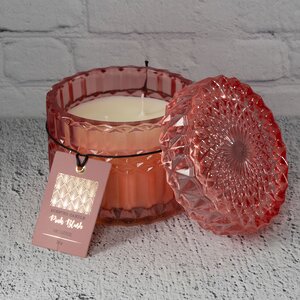 Ароматическая свеча Шкатулка Пандоры - Розовое Шампанское 9 см, стекло Koopman фото 1