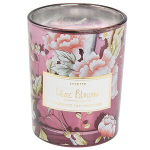 Ароматическая свеча Denise - Lilac Blossom 10 см, в стеклянном стакане Koopman фото 1