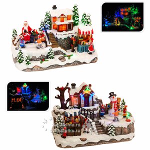 Светящаяся композиция "Новогодняя Сказка" 24x14x14,5 см, LED лампы, анимация, батарейка Koopman фото 2