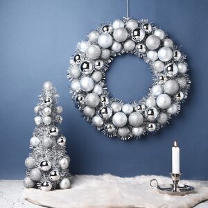 Рождественский венок Fevaldo: Silver 39 см, фольга Koopman фото 2