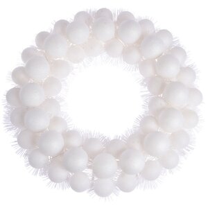 Рождественский венок Fevaldo: White 39 см, фольга Koopman фото 2