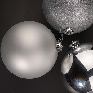 Набор пластиковых шаров Silver Accento 14 см, 12 шт Koopman фото 3