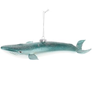 Стеклянная елочная игрушка Кит Альбус - Дитя океана 20 см, подвеска Koopman фото 1