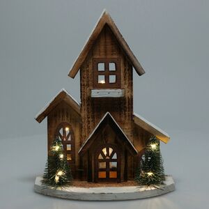 Домик с подсветкой Doppelhaus - Элдертон 27 см, на батарейках Koopman фото 1