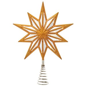 Светящаяся елочная верхушка Gold Budapest 34 см, 25 теплых белых LED ламп Kurts Adler фото 5