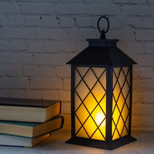 Светодиодный светильник-фонарь с имитацией пламени Лофотен Rhombs 30 см, на батарейках Koopman фото 1