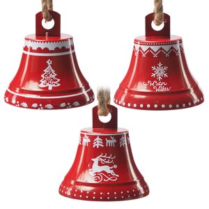 Елочная игрушка Колокольчик - Christmas Tree 14 см красный, подвеска Koopman (Купман) фото 2