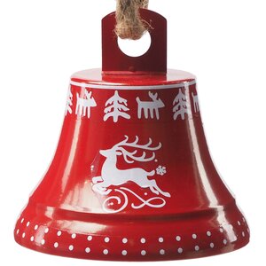 Елочная игрушка Колокольчик - Reindeer 14 см красный, подвеска Koopman фото 1
