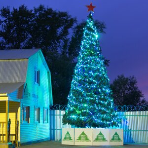 Новогоднее освещение для елки Цветной Каскад с холодными белыми LED