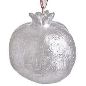 Елочная игрушка Гранат Dulverton 6 см серебряная Koopman фото 1