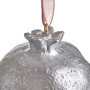 Елочная игрушка Гранат Dulverton 6 см серебряная Koopman фото 2