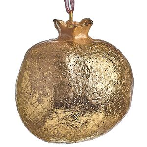 Елочная игрушка Гранат Dulverton 6 см золотая Koopman фото 3