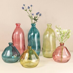 Стеклянная ваза-бутылка Adagio 36 см розовая Koopman фото 7