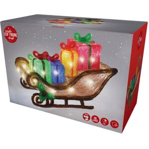 Светодиодная фигура Сани Деда Мороза 40*27 см, 40 холодных белых LED ламп, таймер, IP44 Koopman фото 2