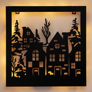 Настенное украшение Светильник Devizes 32 см, 20 теплых белых LED ламп, на батарейках, таймер Koopman фото 1