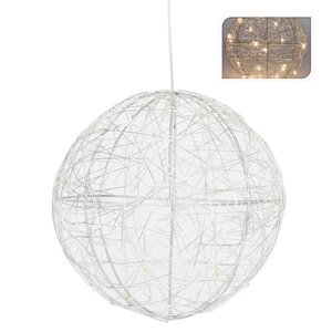 Светящийся шар Сириус 18 см, 30 теплых белых LED ламп, серебряная проволока, батарейки, IP20 Koopman фото 3