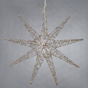 Светодиодная звезда Монтелло Голден 30 см, 30 теплых белых LED, таймер, на батарейках Koopman фото 2