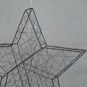Светодиодная фигура Звезда Монтелло Блэк 50 см, 60 теплых белых LED, таймер, на батарейках Koopman фото 3