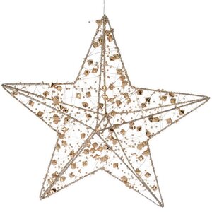 Подвесной светильник Звезда Уиллоби - Golden Diamonds 30 см, 20 теплых белых LED ламп, таймер, на батарейках Koopman фото 3