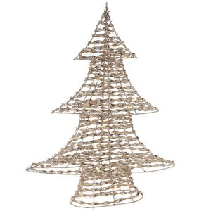 Светящаяся елка Фэрвью - Champagne Scroll 48 см, 40 теплых белых LED ламп, таймер, на батарейках, IP20 Koopman фото 2