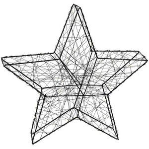 Светодиодная фигура Звезда Монтелло Блэк 30 см, 30 теплых белых LED, таймер, на батарейках Koopman фото 1