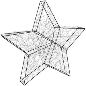 Светодиодная фигура Звезда Монтелло Блэк 50 см, 60 теплых белых LED, таймер, на батарейках Koopman фото 5