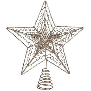 Светящаяся звезда на елку Gold Rene - Stellar 30 см, 10 теплых белых LED ламп, IP20 Koopman фото 1