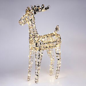 Светодиодная фигура Олень Royston 80 см золотая, 200 теплых белых микро LED ламп, таймер, IP44 Koopman фото 1