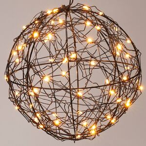 Светодиодный шар Holiday Ball 15 см, 60 экстра теплых белых микро LED ламп с мерцанием, на батарейках, таймер, IP44 Koopman фото 1