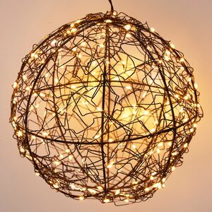 Светодиодный Шар Celesphere 18 см черный, 200 экстра теплых белых микро LED ламп с мерцанием, таймер, IP44 Koopman фото 1