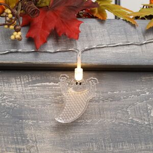 Светодиодная гирлянда на батарейках Кентервильские Привидения 1.35 м, 10 теплых белых LED ламп, прозрачный ПВХ, IP20 Koopman фото 4