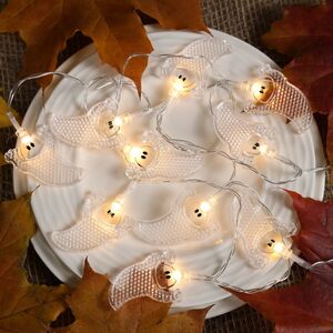 Светодиодная гирлянда на батарейках Кентервильские Привидения 1.35 м, 10 теплых белых LED ламп, прозрачный ПВХ, IP20 Koopman фото 2