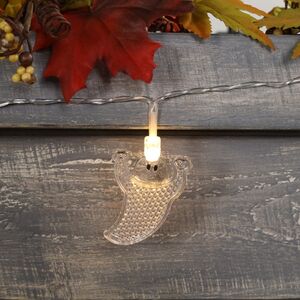 Светодиодная гирлянда на батарейках Кентервильские Привидения 1.35 м, 10 теплых белых LED ламп, прозрачный ПВХ, IP20 Koopman фото 3